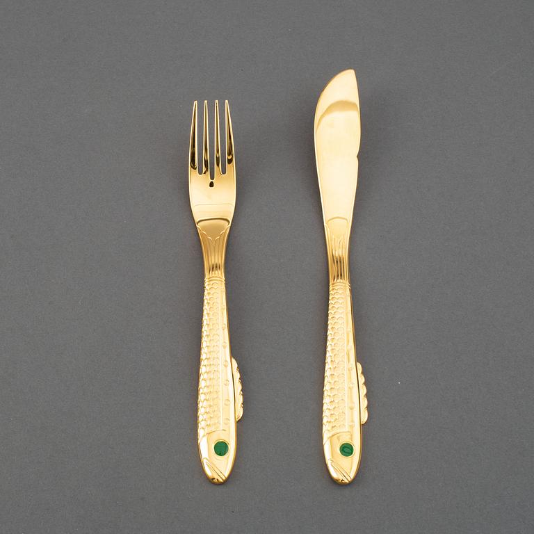 24 'Nobel' fish utensils by Gunnar Cyrén, Gense.
