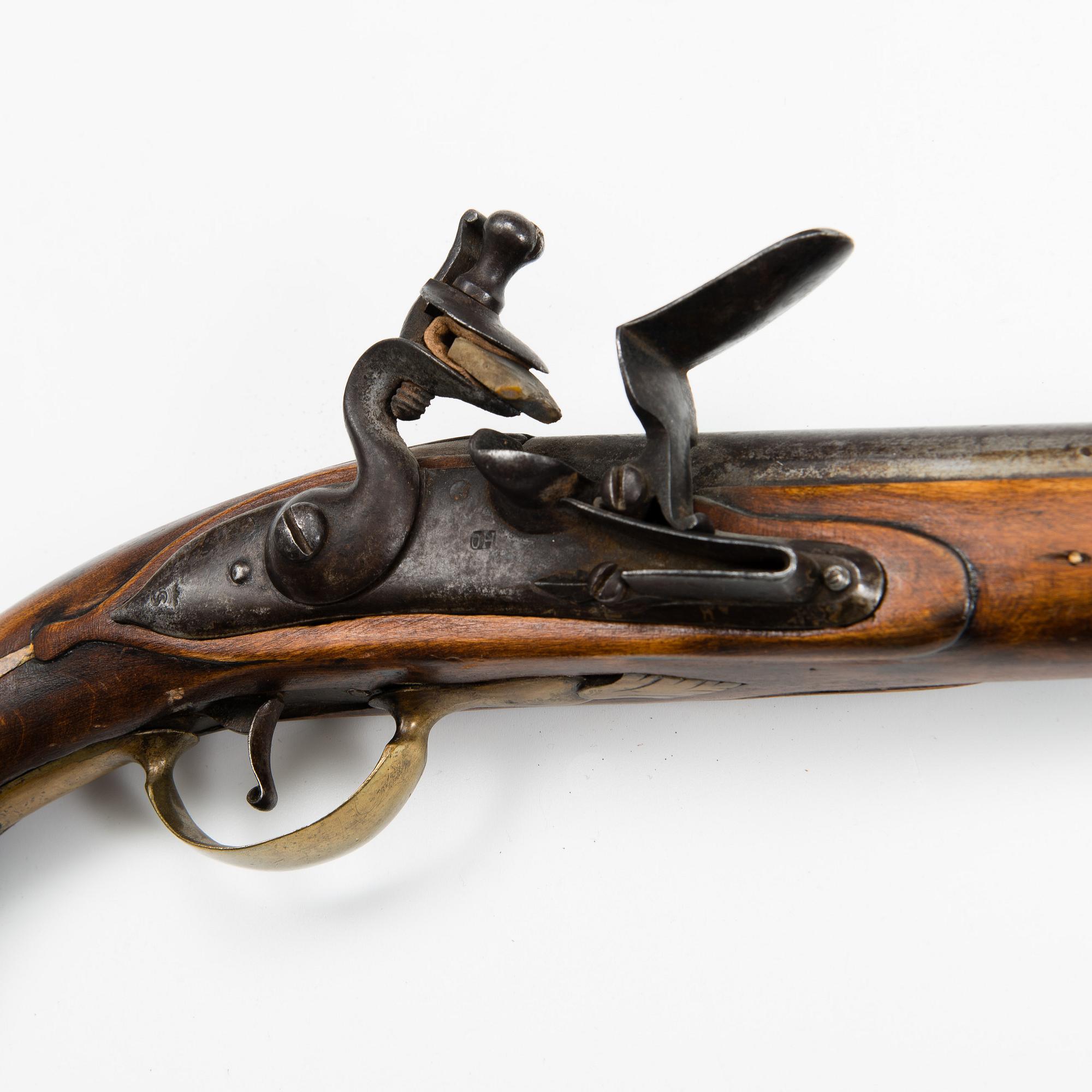 A Swedish flintlock pistol model 1738.