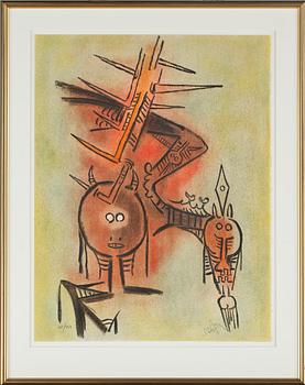 WIFREDO LAM, färglitografier, 10 st, "Pleni luna", signerade och numrerade 165/262.