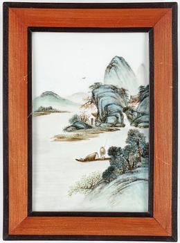 PLAKETTER, 4 st, porslin, Kina, modern tillverkning.