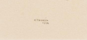 ESAIAS THORÉN, 3 kpl, litografeja, signeerattu ja päivätty E. Thorén 1935-38.