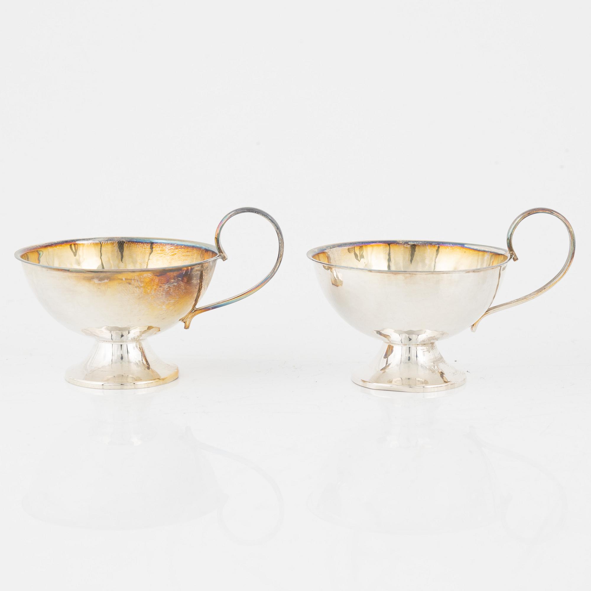 Punschmuggar, 12 st, silver, K & EC, Göteborg 1970.