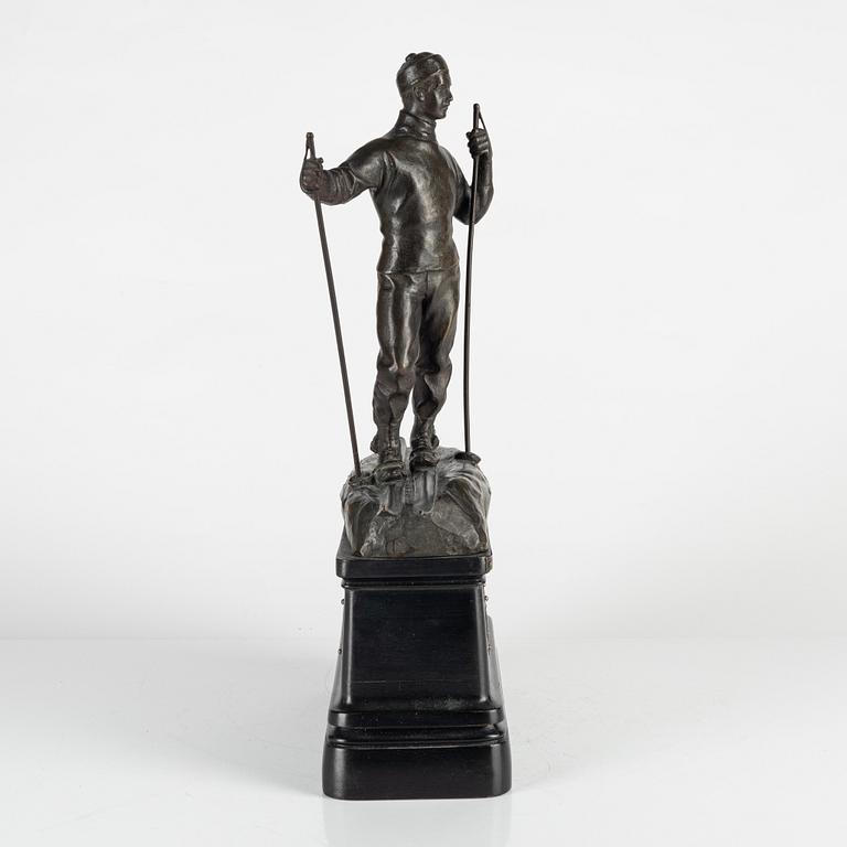 Gerda Sprinchorn, skulptur. Signerad. Brons, total höjd 39 cm.