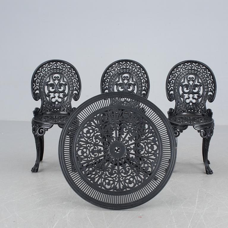 TRÄDGÅRDSMÖBEL, 4 delar, aluminium, 1900-talets senare del.