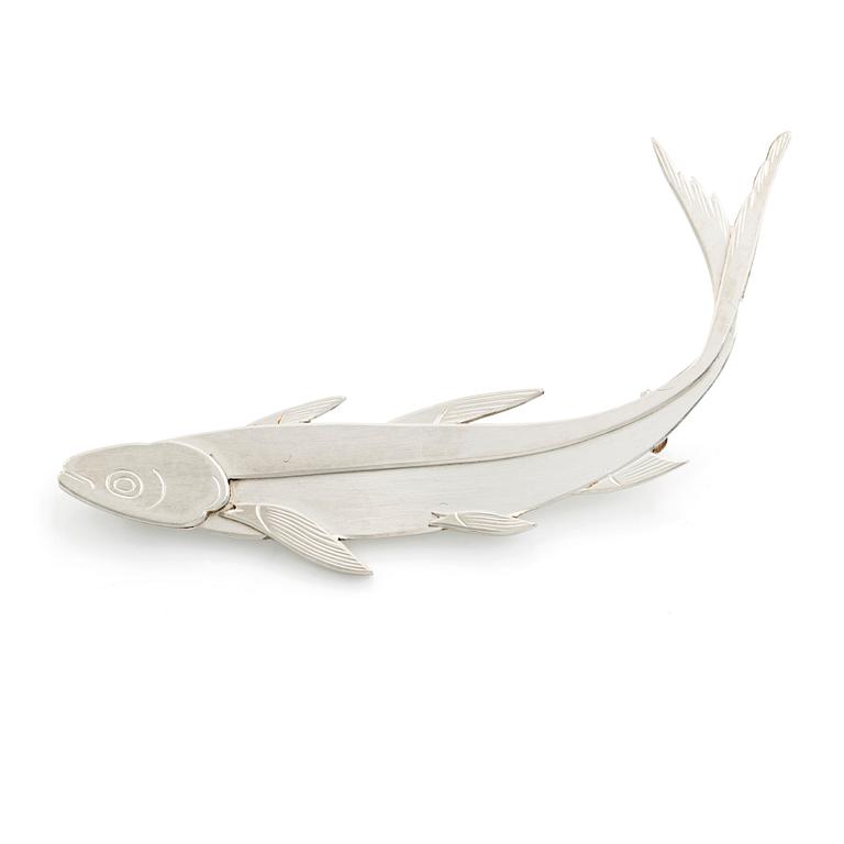 Wiwen Nilsson, a sterling silver fish brooch, Lund 1956.