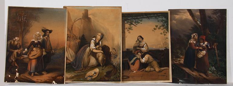 PARTI GRAFIK, ca 20 delar, 1600-1900-tal.