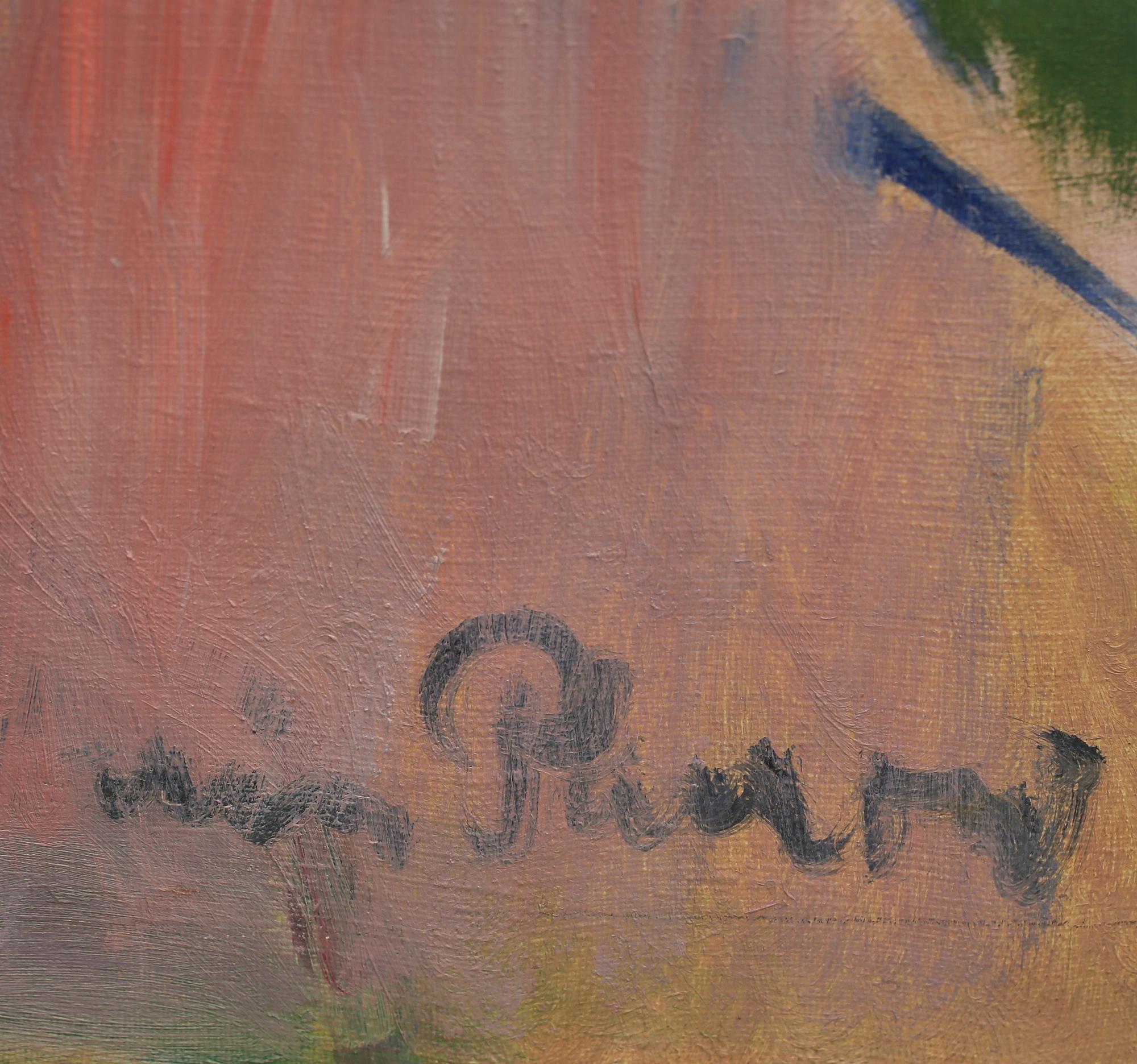 KARIN PARROW, olja på duk, signerad.