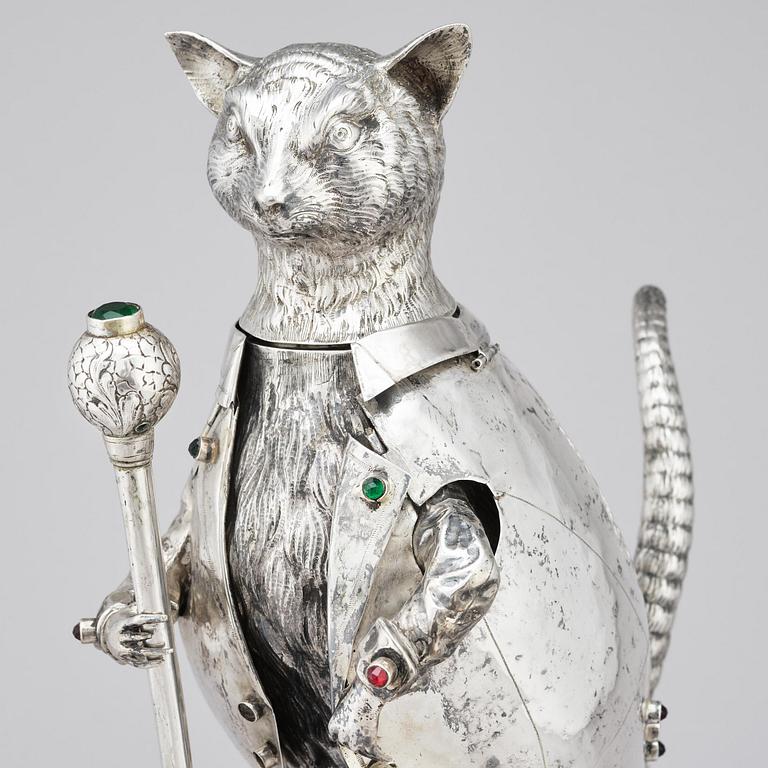 A silver table decoration, German pseudo-marks, 19th century.