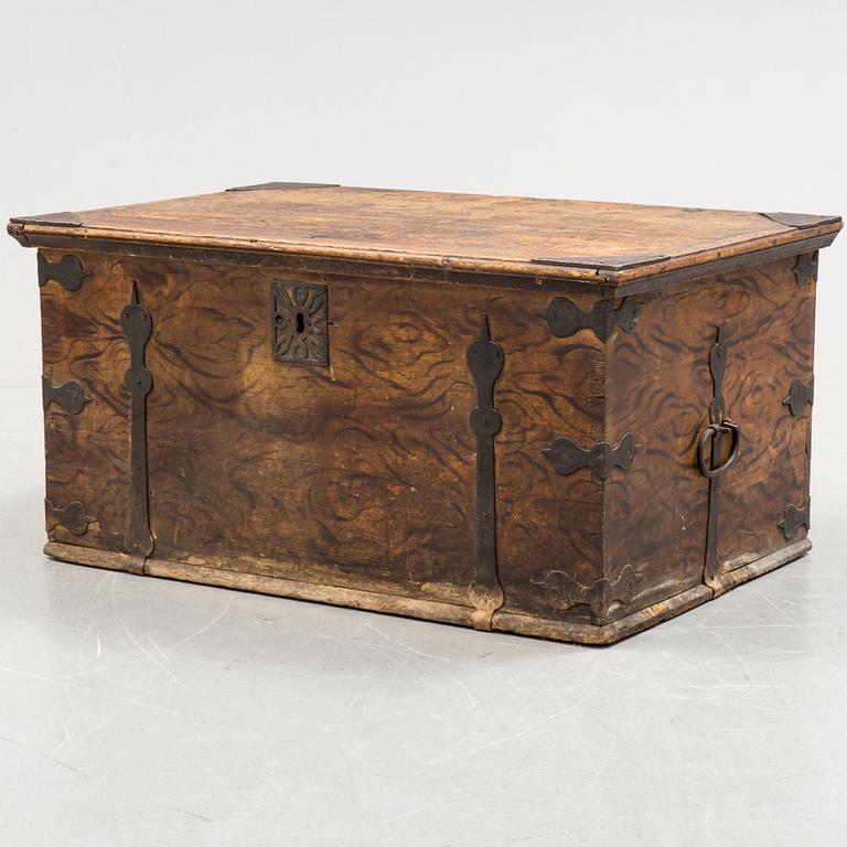 A folk art painted chest from the first half of the 19h Century.