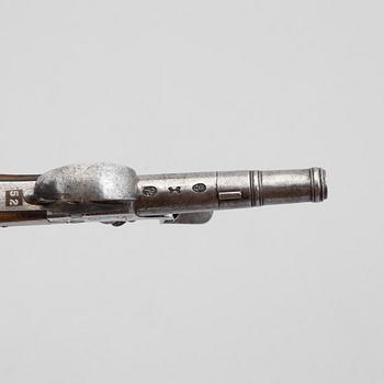 Flintlock pistols, a pair, signed Lambert Dit Biron, Liège circa 1800.