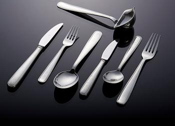 MATBESTICK, 73 dlr., Ambassad, formgiven av Sven Arne Gillgren, GAB Stockhom 1950/60-tal, silver, vikt ca 3580 g.