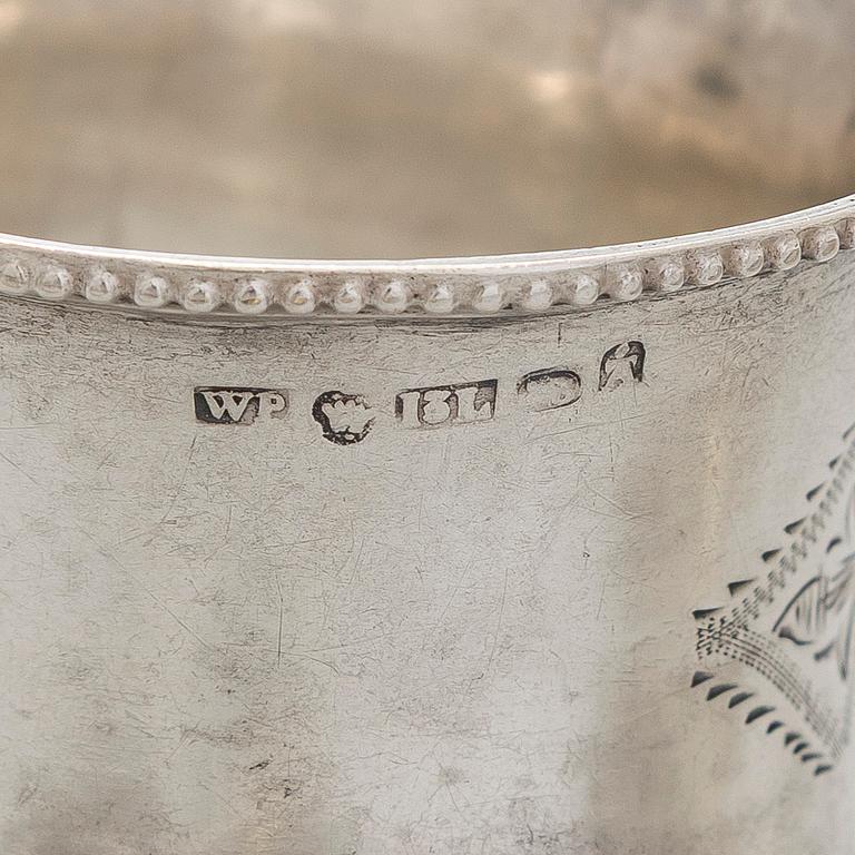 Skedar och servettringar, 12 dlr, silver, Vasa 1860-tal och Åbo 1799 -1906.