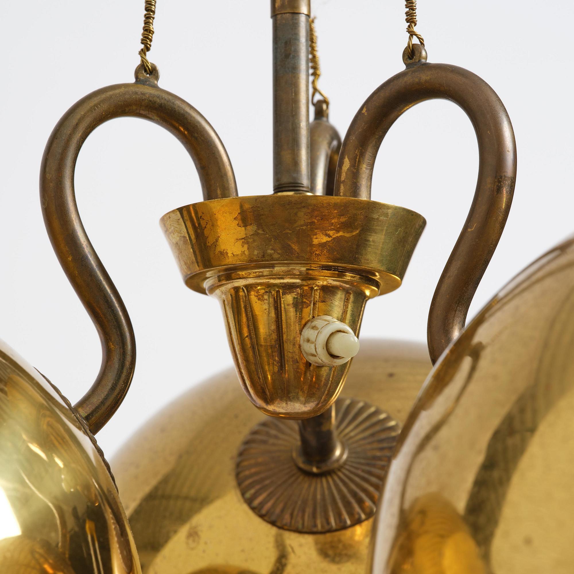 Harald Notini, taklampa, modell "11894", Arvid Böhlmarks Lampfabrik, Stockholm, 1950-tal.