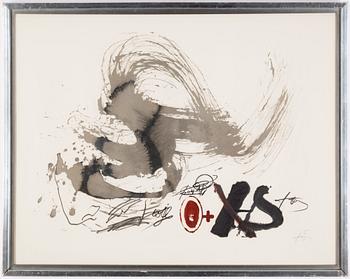 Antoni Tàpies, lithograph in colors, signed and numbured 8/75.