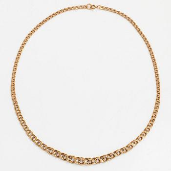 Kaulaketju, 18K kultaa, Bismarck-lenkki.