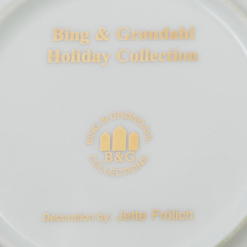 JETTE FRÖLICH, servisdelar, 12 st, porslin,  "Holiday Collection", Bing & Gröndahl, Danmark.