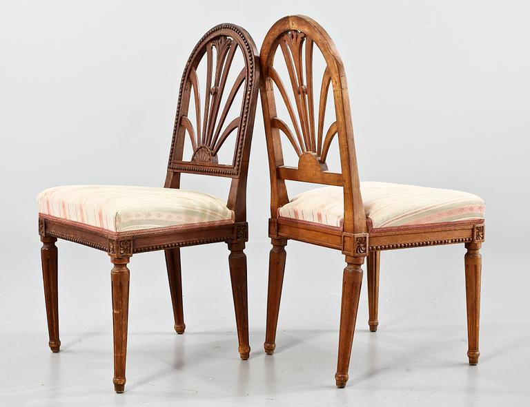 STOLAR, 6 st, gustavianska provinsarbeten, 1800-talets första del.