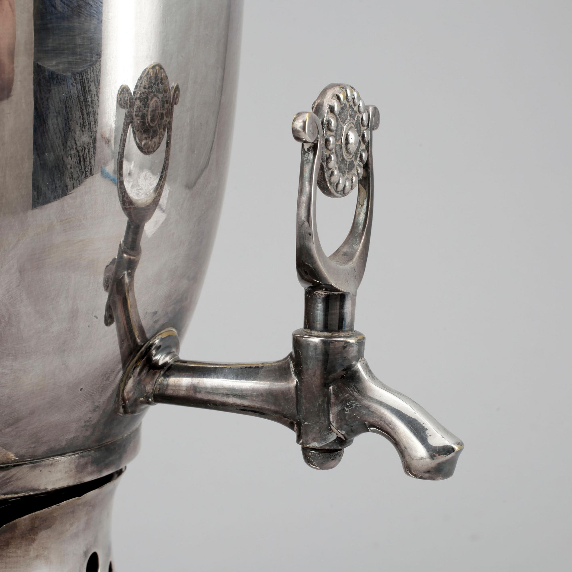 SAMOVAR, vitmetall, Ryssland, 1800-tal.