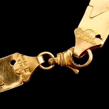 COLLIER, 22 k guld, fantasilänk. Vikt ca 49 g.