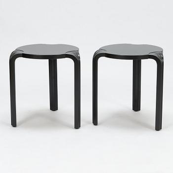 ALVAR AALTO, A pair of late 20th century 'X600' stools for Artek.