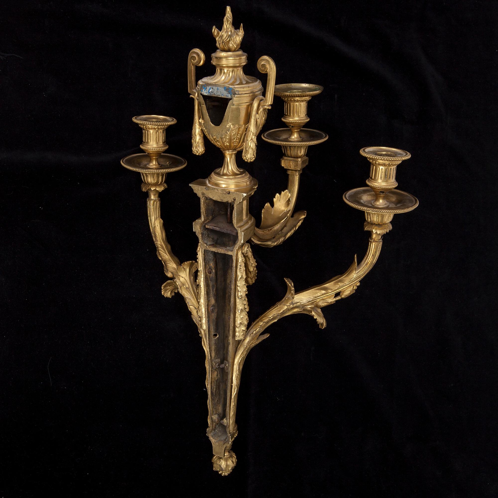 APPLIQUER, ETT PAR, Louis XVI-stil, Frankrike, 1800-tal.