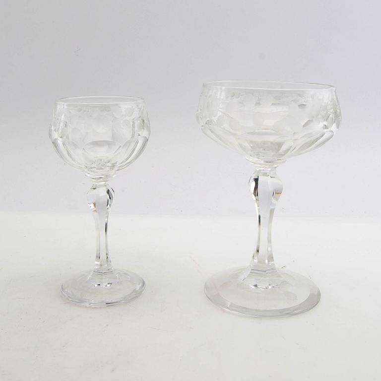 Glass service, 81 pieces, second half of the 20th century.