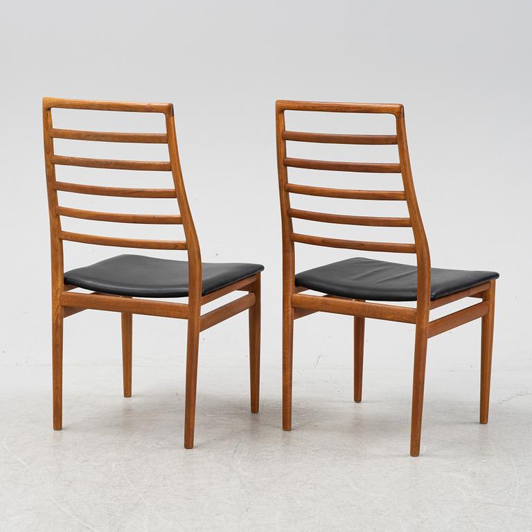 Six teak chairs, Dyrlund & Smith, Denmark, 1960's.