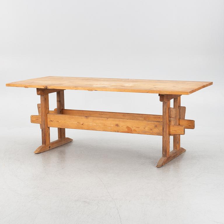 Pinewood table, first half of the 20th century.