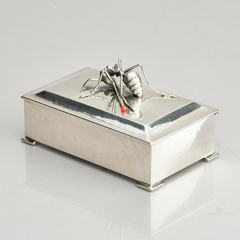 Kay Bojesen, a silver matchbox case, Copenhagen.