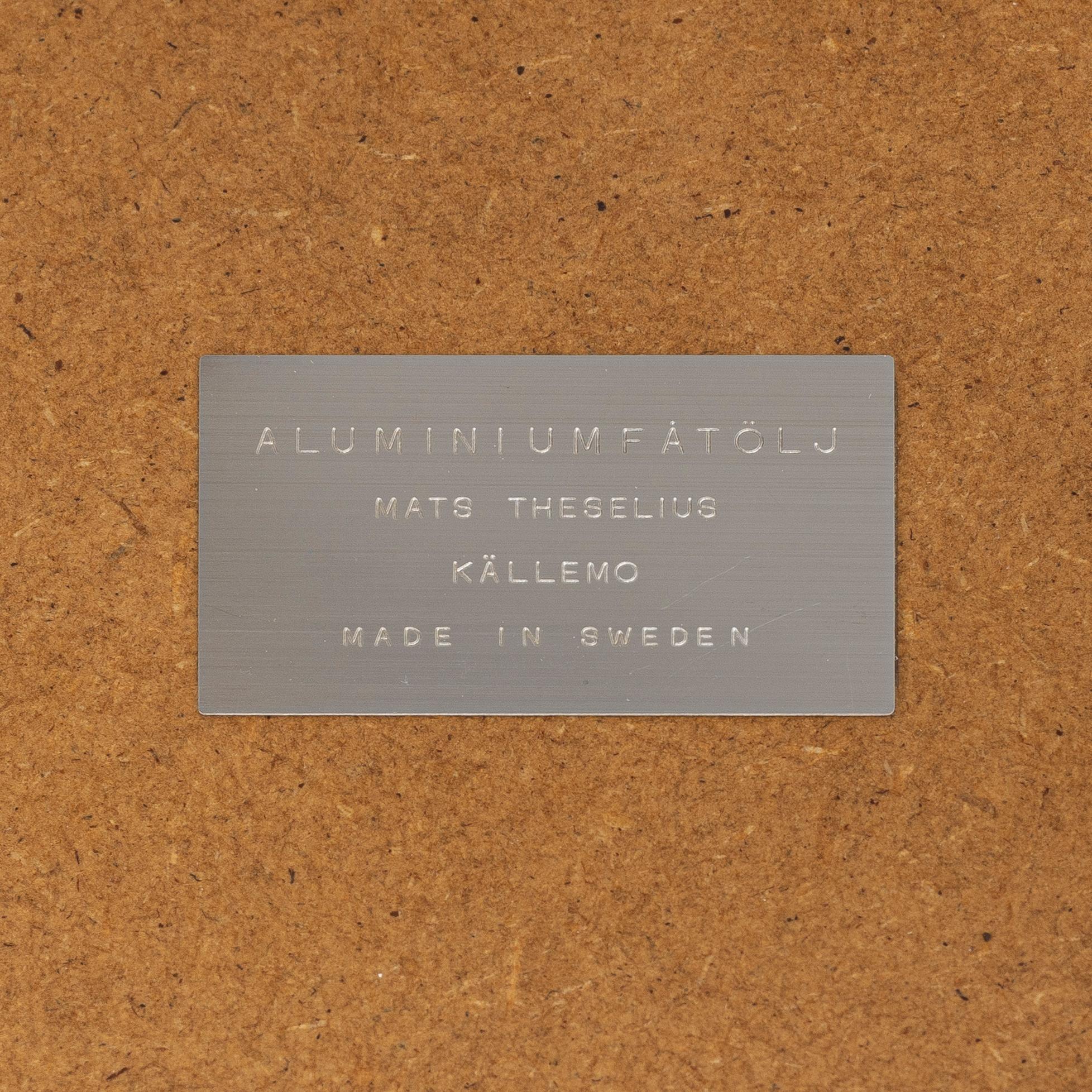 Mats Theselius, armchair, 'Aluminium', Källemo, after 1990.
