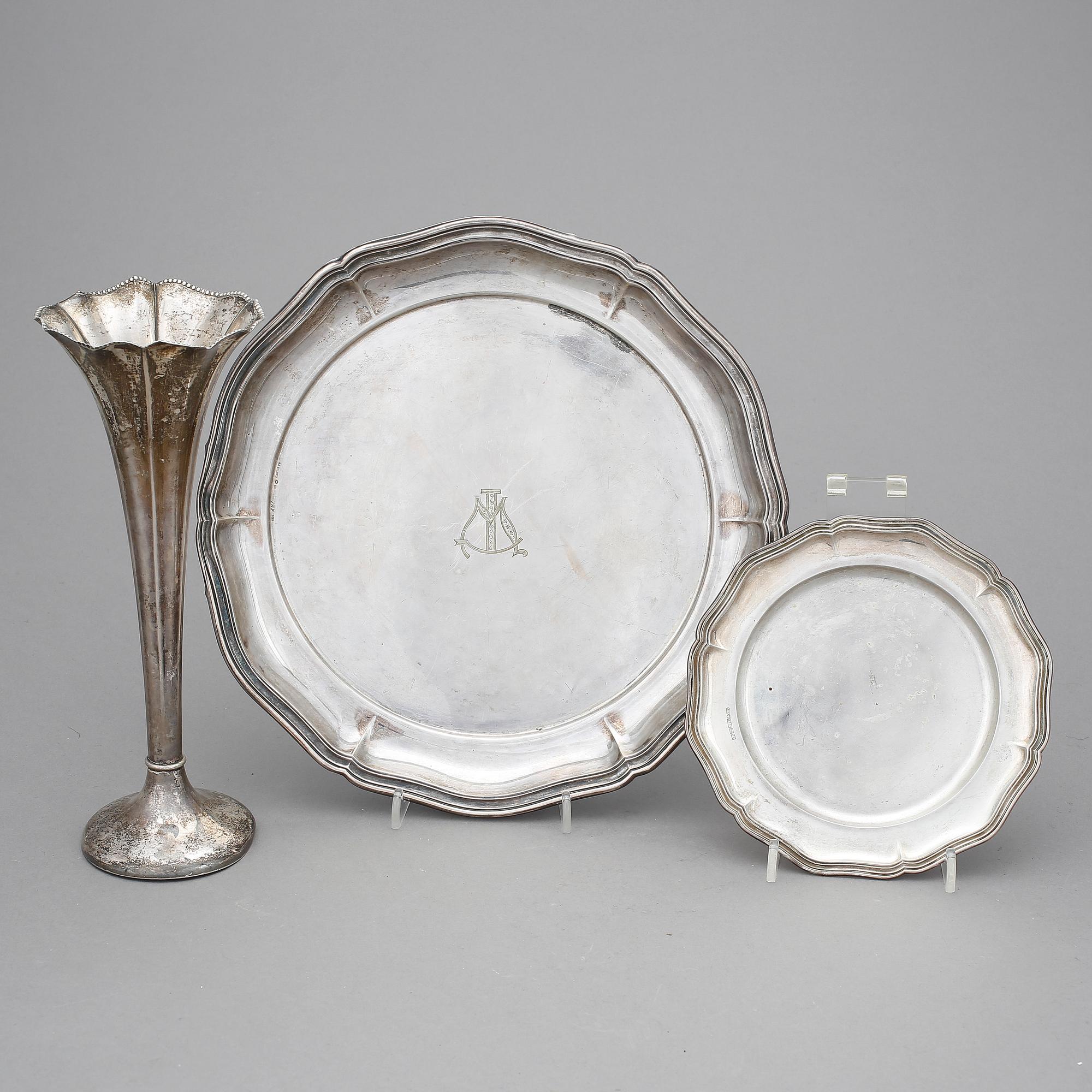 PARTI SILVER, 3 delar, Finland, 1900-tal. Total vikt ca 512 g.