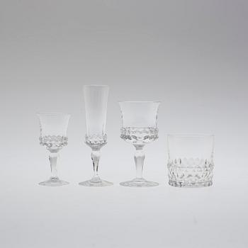 INGEBORG LUNDIN, glasservis, 23 delar, glas, "Silvia", Orrefors.