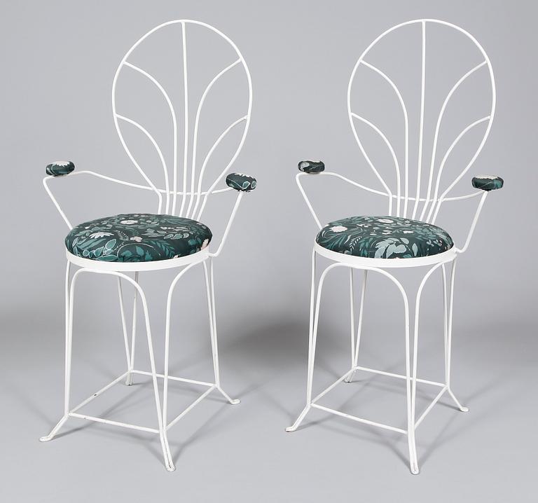 TRÄDGÅRDSTOLAR, 1 par, 1900-talets mitt.