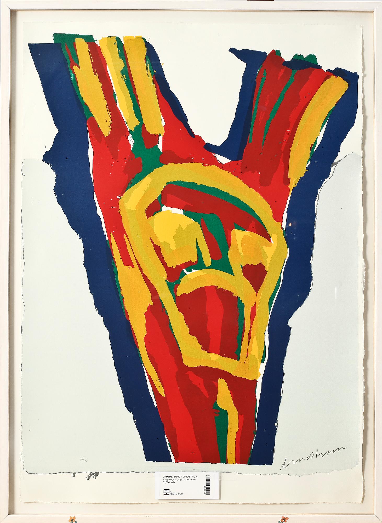 BENGT LINDSTRÖM, färglitografi, sign samt numr 71/90.