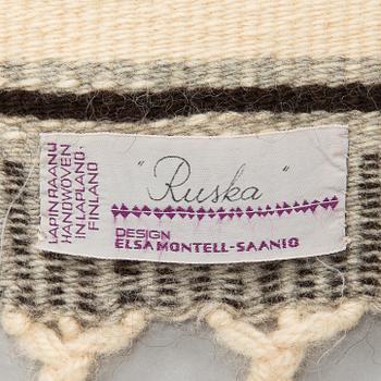 Elsa Montell-Saanio, rana / väggbonad, "Höstfärger" Finland. Ca 164 cm x 42 cm.