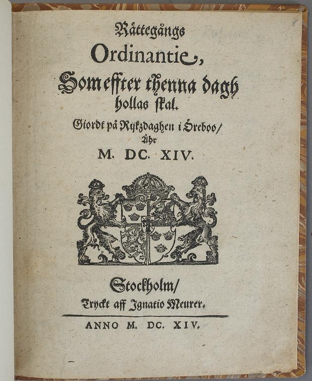 BOKPARTI DIVERSE, 7 vol, bla Matrikel öfver Svea Rikes Ridderskap och adel, Stockholm 1816.
