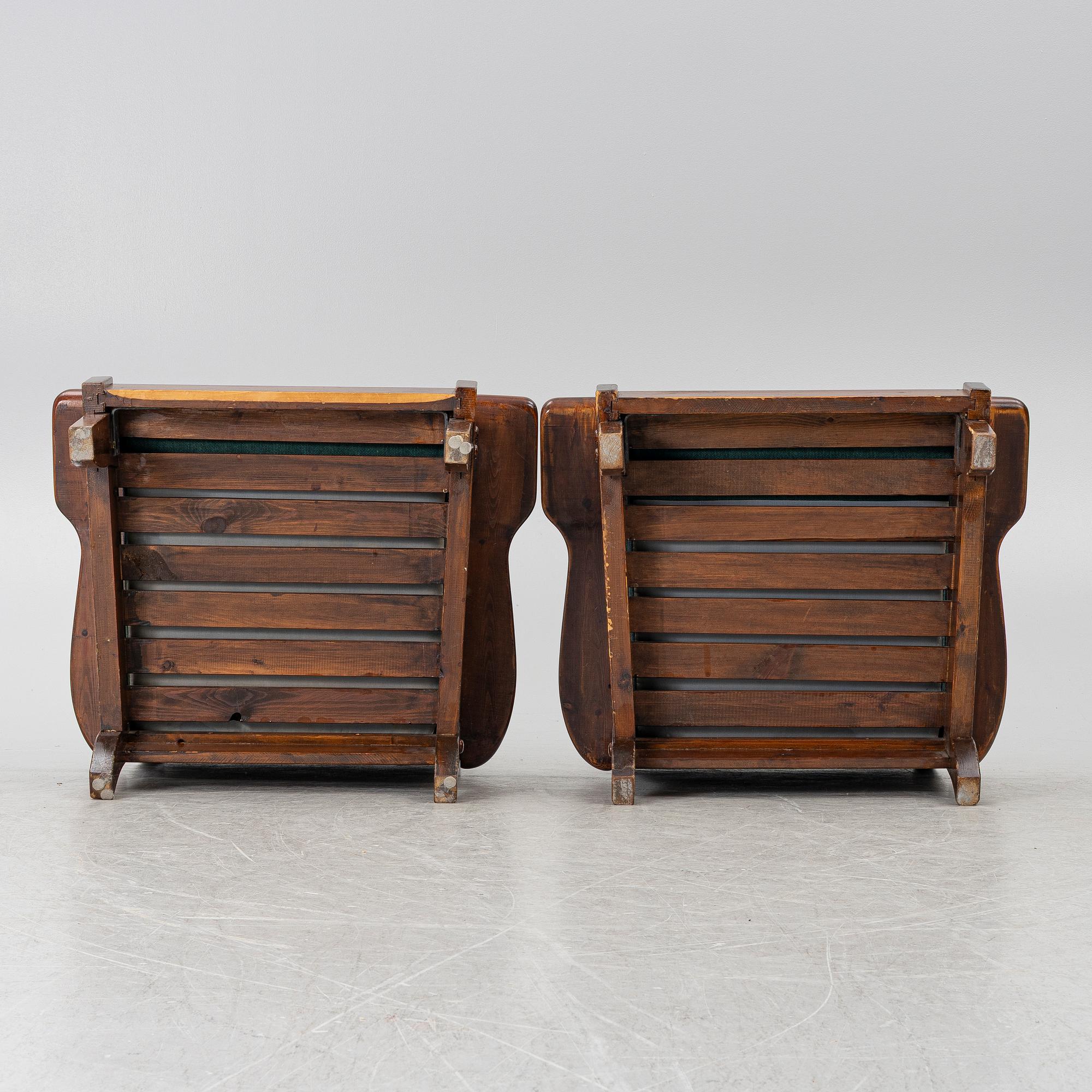 A pair of armchairs, mid-20th century.