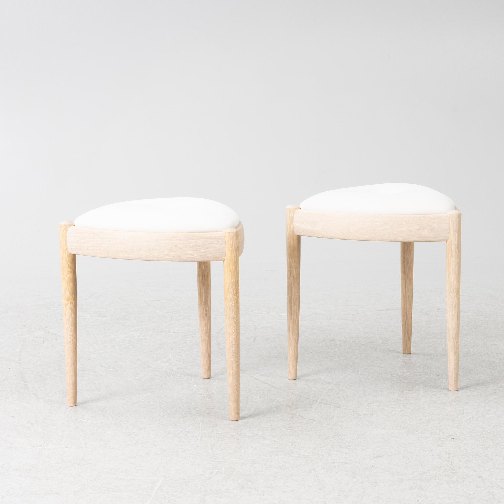 Kai Kristiansen, pallar, ett par, "Uni", Miyazaki Chair Factory, Japan.