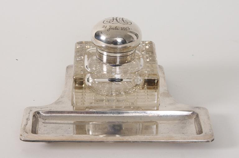 SKRIVSTÄLL, silver, Peter Herz. Troligen Danmark.