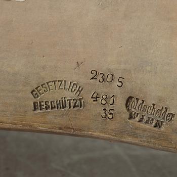 FRIEDRICH GOLDSCHEIDER, a ceramic mantel clock "Amicita", Simon, Wien, ca 1901/02, model 2305.