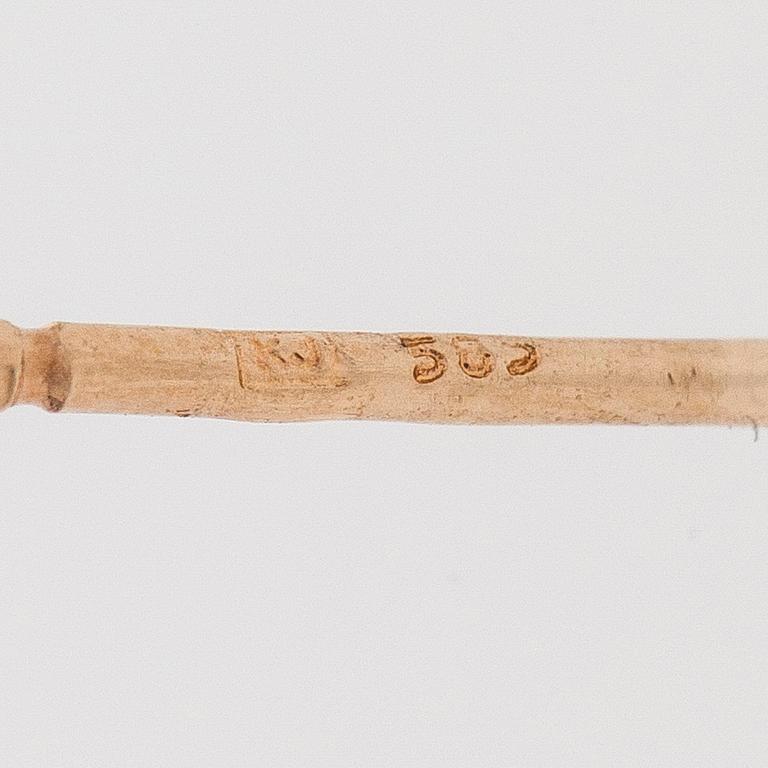 Earrings, brilliant cut diamonds, total 1.00 ct, 14K gold.