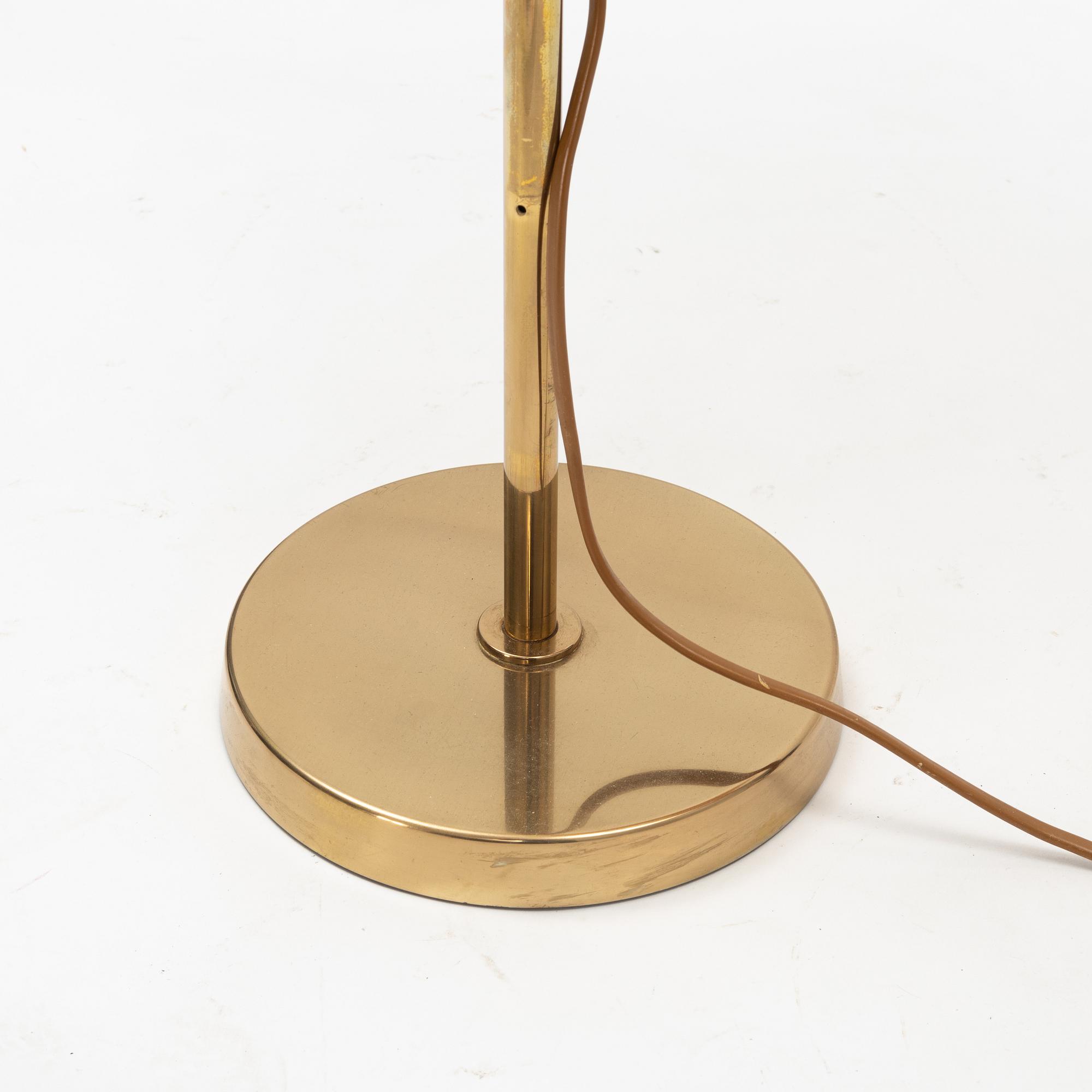 A brass floorlamp and table light 'B-132' from Bergboms, Sweden, second half of the 20th century.