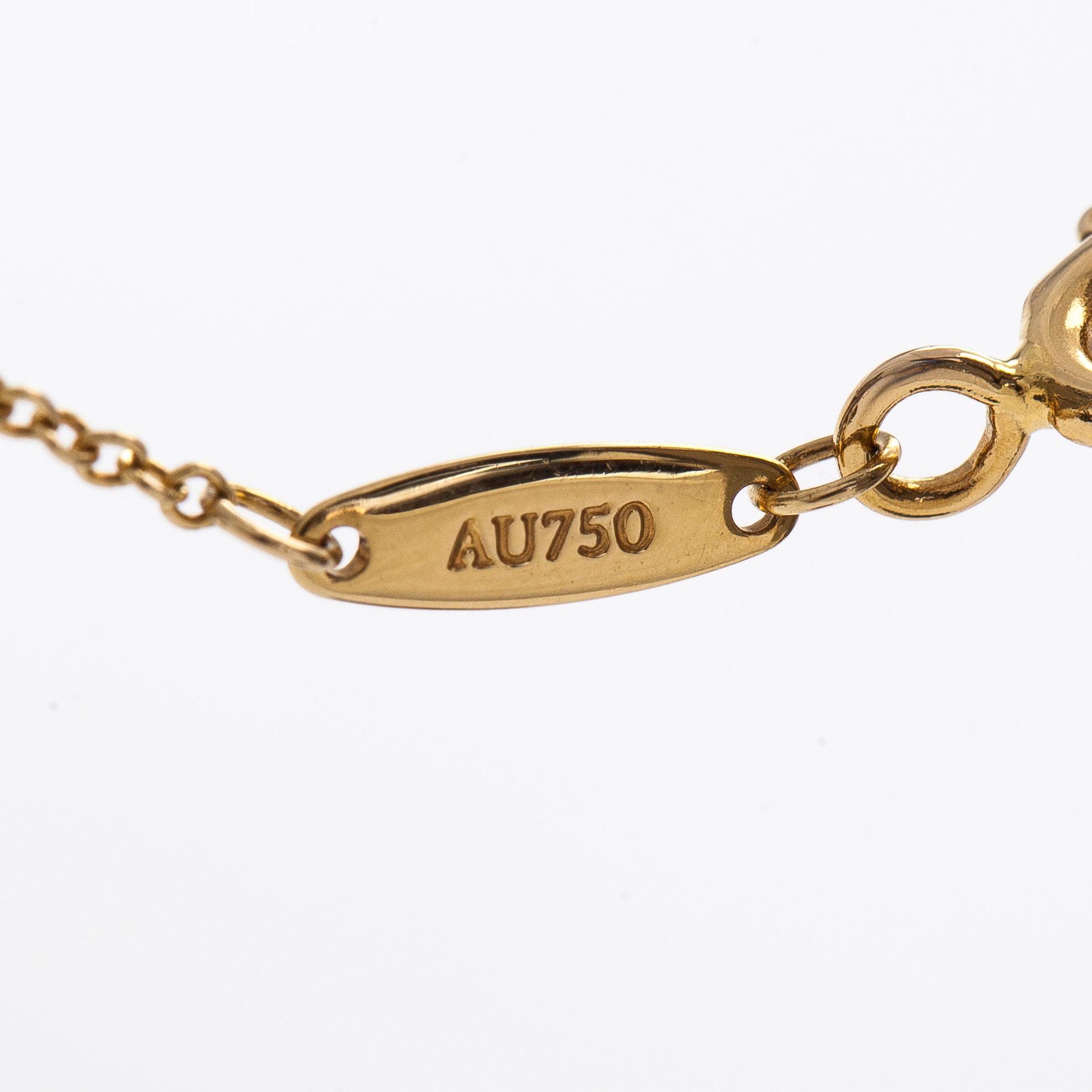 Tiffany & Co, Elsa Peretti, an 18K gold 'Diamonds by the Yard' necklace with a brilliant-cut diamond.