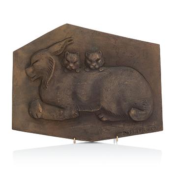 MICHAEL SCHILKIN, relief, brons, signerad M. Schilkin -57.