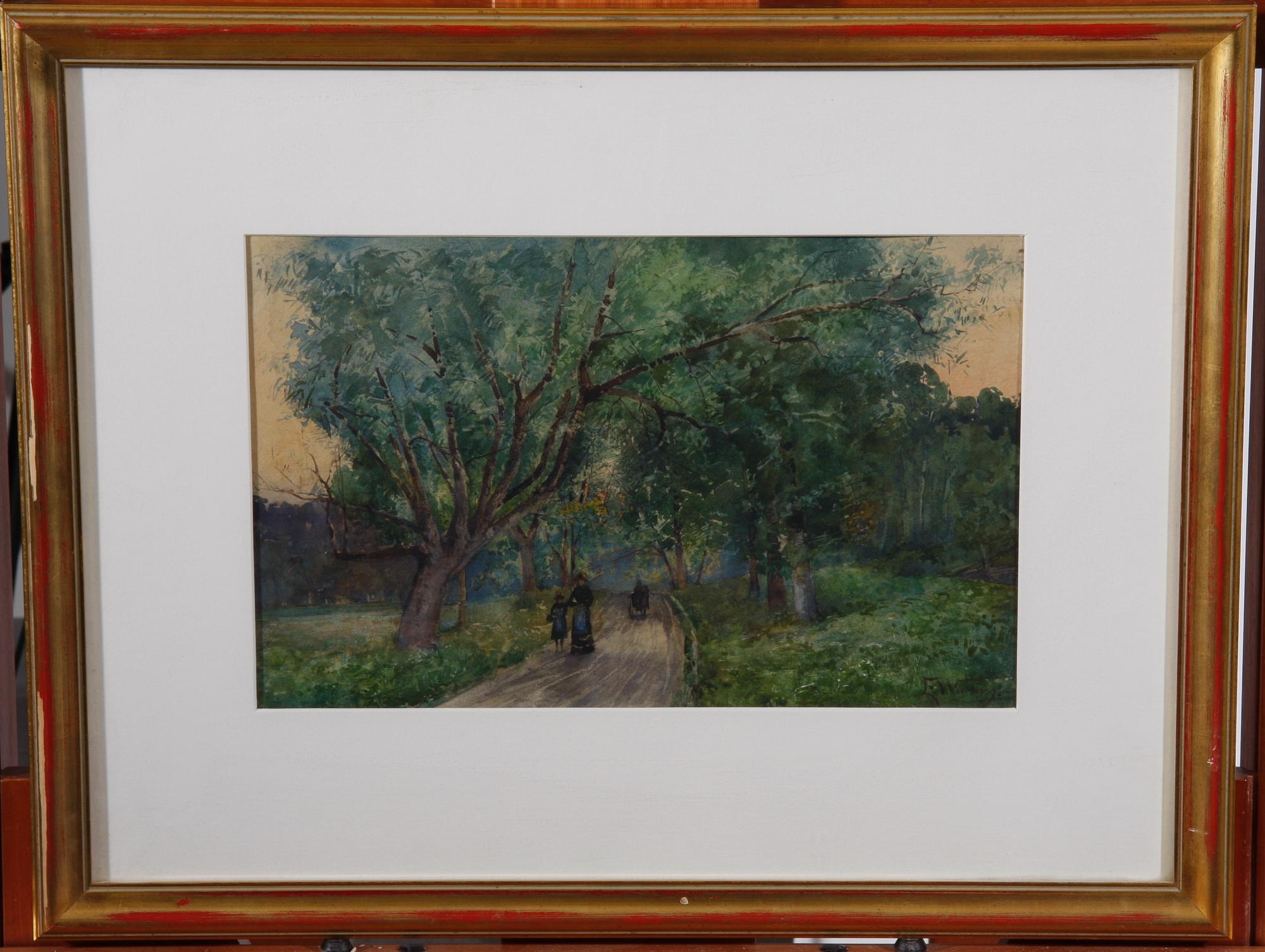 WARLING, ELISABETH. Akvarell, sign.