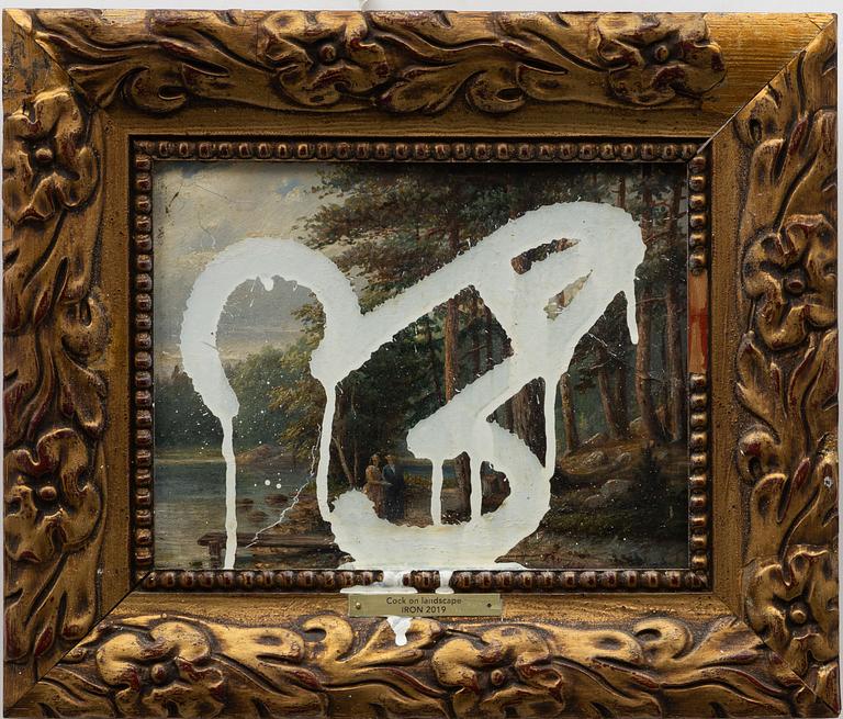 Iron, "Cock on landscape".