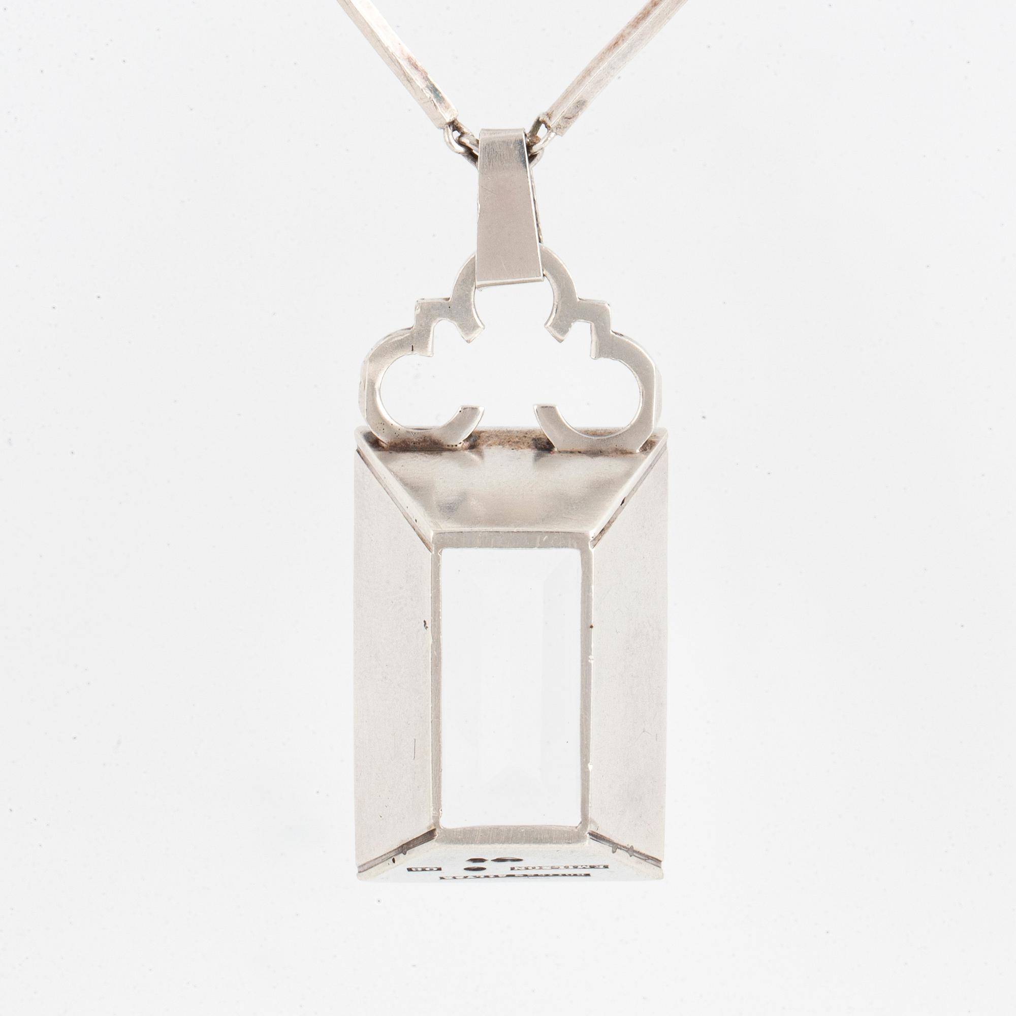 PER EMILSON, pendant silver with rock crystal.