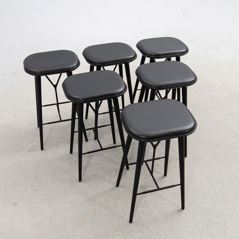 Space Copenhagen, barstolar, 6 st, "Spine", Fredericia, Danmark, 2019.