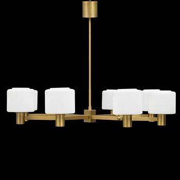 A second half of the 20th century brass ceiling light.