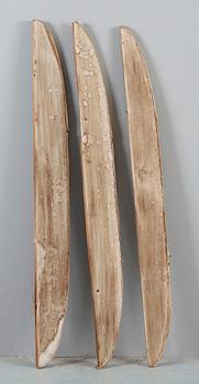 A set of Swedish mid 19th century wooden painted panels.
